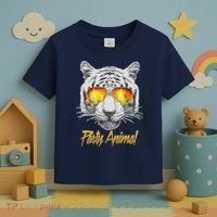 Cool Party Animal Tiger Toddler T-Shirt thumb 3