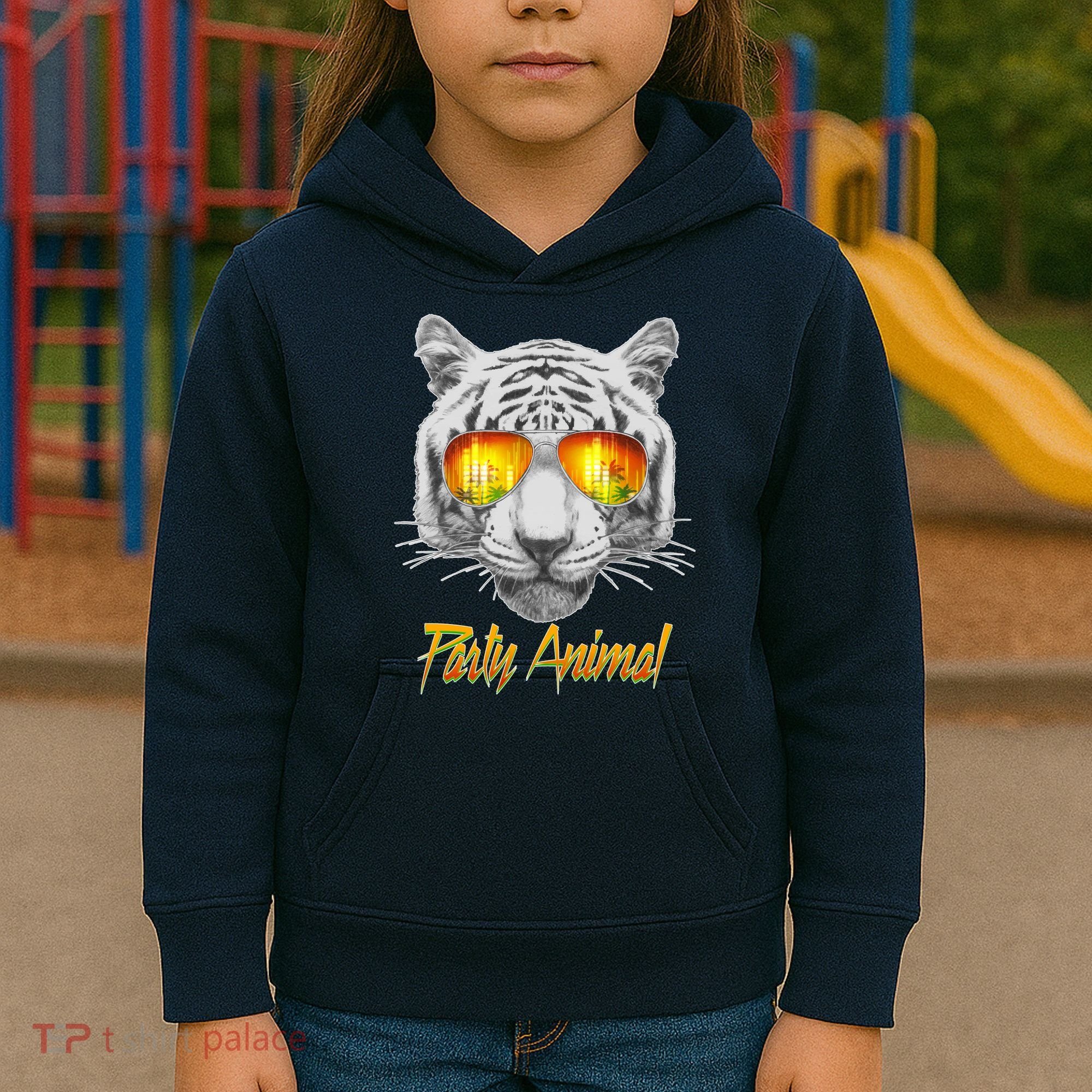 Cool Party Animal Tiger Kids Hoodie