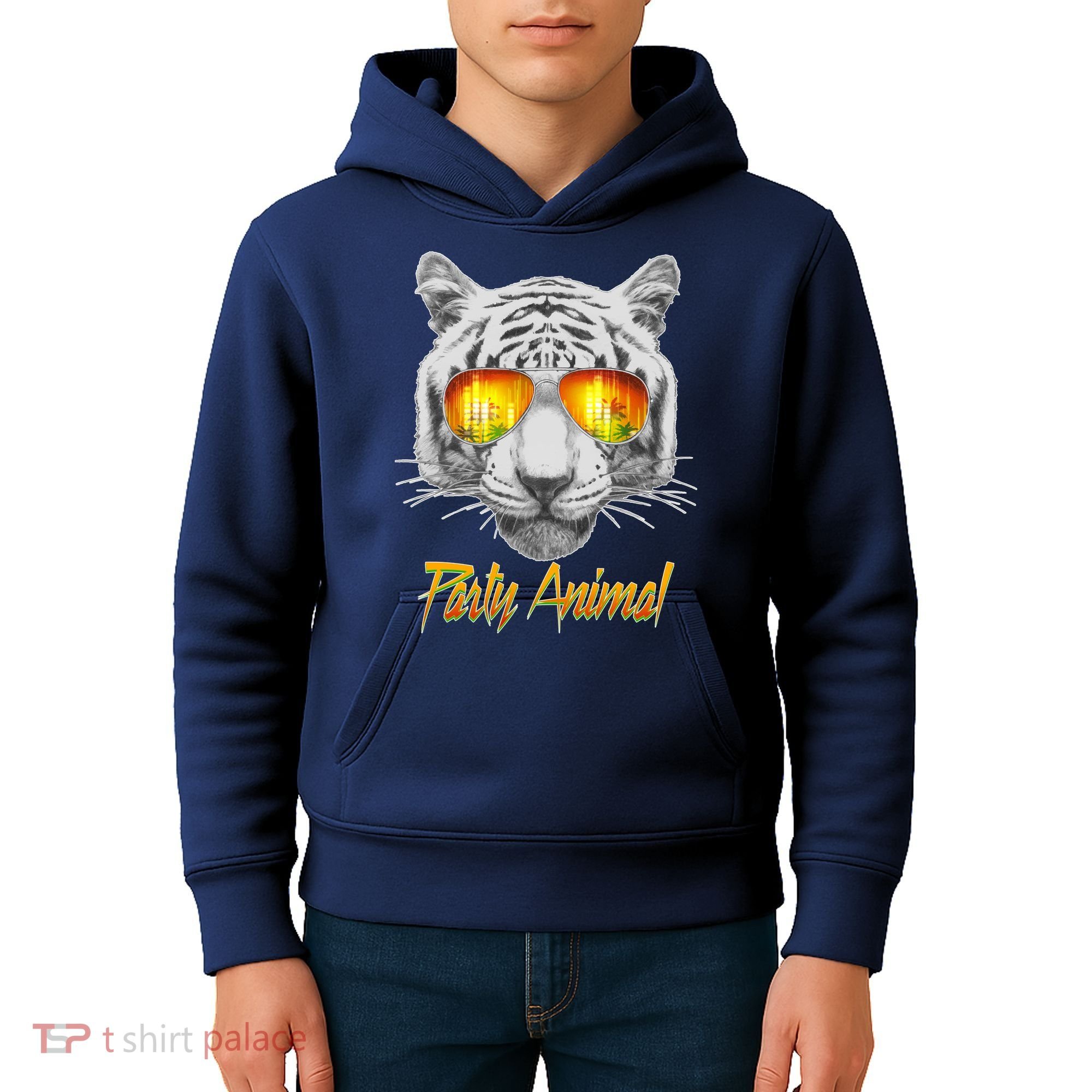 Cool Party Animal Tiger Kids Hoodie