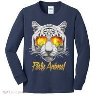 Cool Party Animal Tiger Kids Long Sleeve Shirt thumb 0