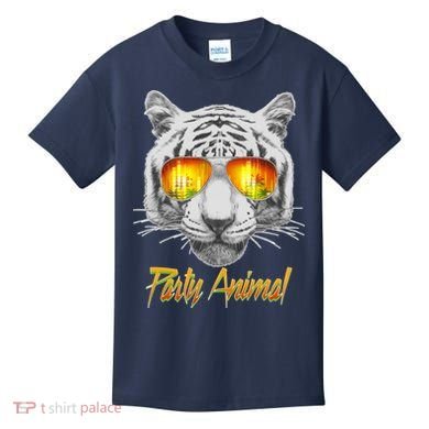 Cool Party Animal Tiger Kids T-Shirt