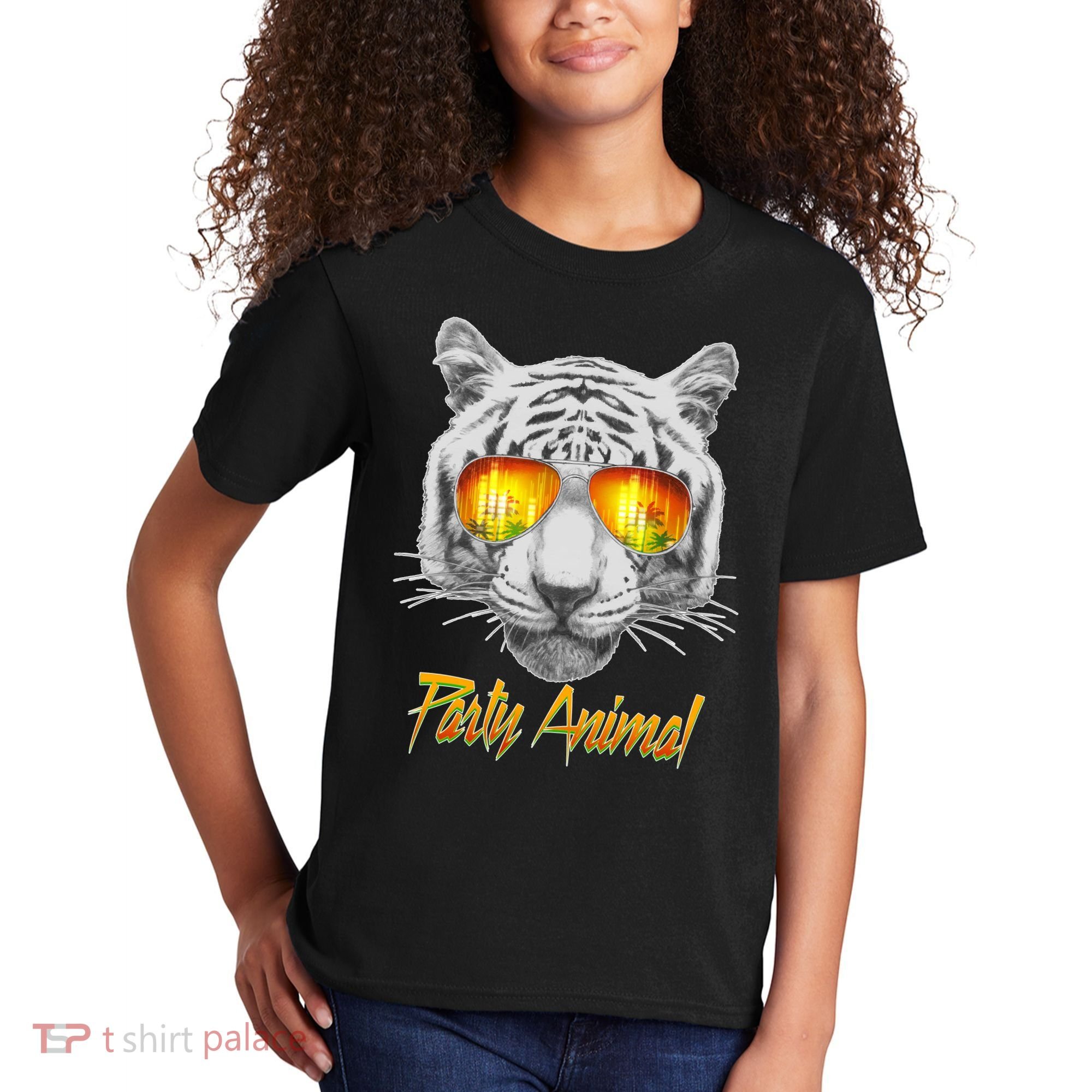 Cool Party Animal Tiger Kids T-Shirt