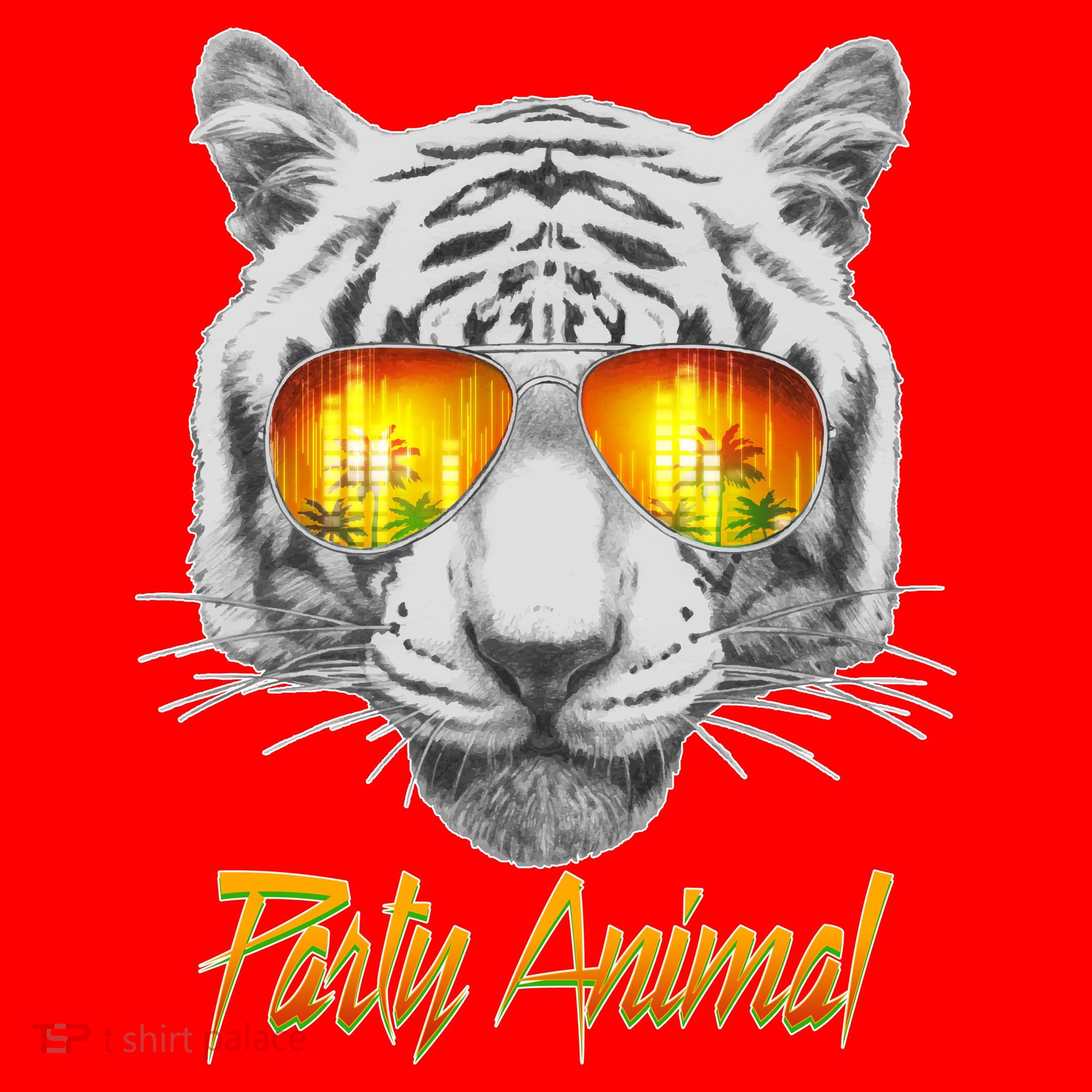 Cool Party Animal Tiger Santa Hat