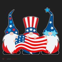 Cool Patriotic USA American Gnomes Women's Sweatshirt thumb 2