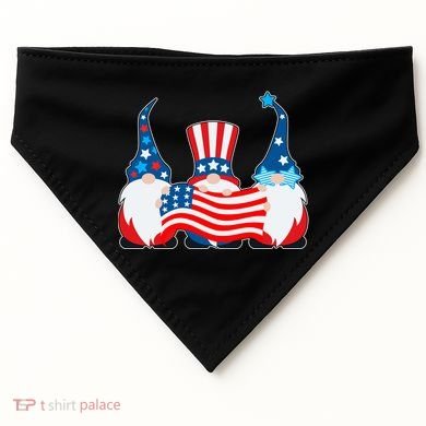 Cool Patriotic USA American Gnomes USA-Made Doggie Bandana