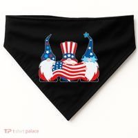 Cool Patriotic USA American Gnomes USA-Made Doggie Bandana thumb 0