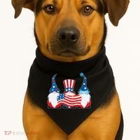 Cool Patriotic USA American Gnomes USA-Made Doggie Bandana thumb 1