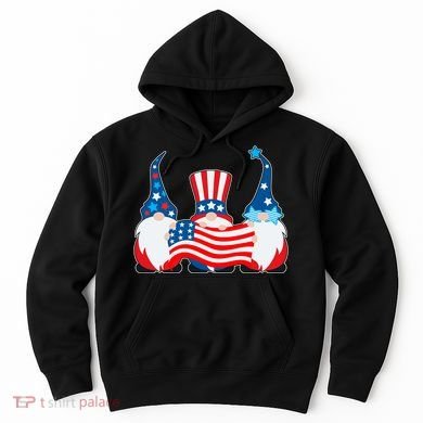 Cool Patriotic USA American Gnomes Hoodie
