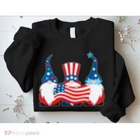 Cool Patriotic USA American Gnomes Sweatshirt thumb 2