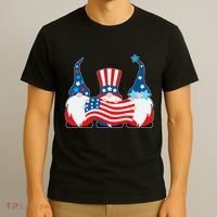 Cool Patriotic USA American Gnomes T-Shirt thumb 3