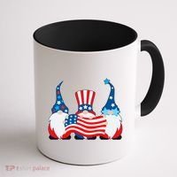 Cool Patriotic USA American Gnomes Coffee Mug thumb 1