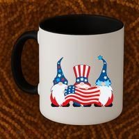 Cool Patriotic USA American Gnomes Coffee Mug thumb 2