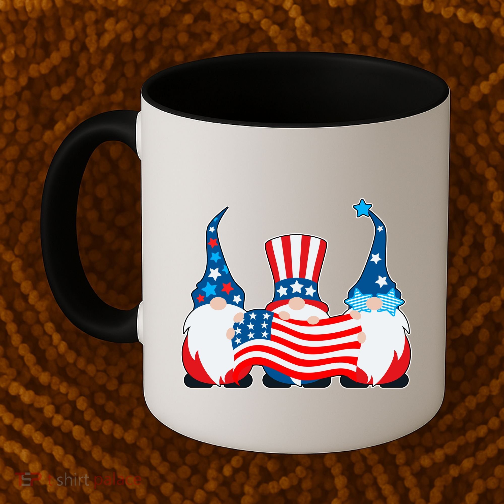 Cool Patriotic USA American Gnomes Coffee Mug