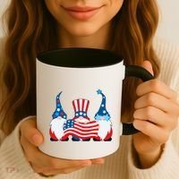 Cool Patriotic USA American Gnomes Coffee Mug thumb 3