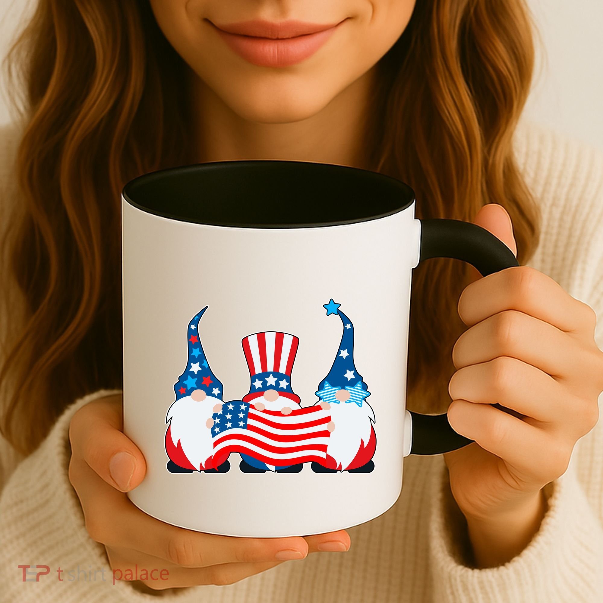 Cool Patriotic USA American Gnomes Coffee Mug