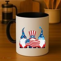 Cool Patriotic USA American Gnomes Coffee Mug thumb 4