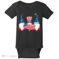 Cool Patriotic USA American Gnomes Baby Bodysuit thumb 0