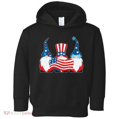 Cool Patriotic USA American Gnomes Toddler Hoodie