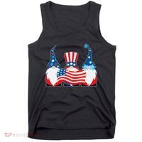 Cool Patriotic USA American Gnomes Tank Top thumb 0