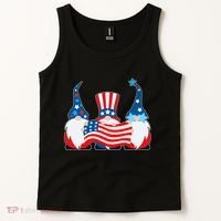 Cool Patriotic USA American Gnomes Tank Top thumb 2