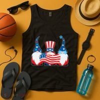 Cool Patriotic USA American Gnomes Tank Top thumb 4