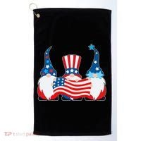 Cool Patriotic USA American Gnomes Golf Towel thumb 0