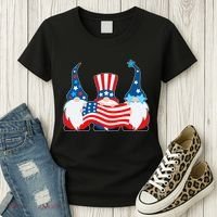 Cool Patriotic USA American Gnomes Women's T-Shirt thumb 3