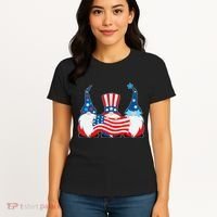 Cool Patriotic USA American Gnomes Women's T-Shirt thumb 4