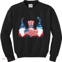 Cool Patriotic USA American Gnomes Kids Sweatshirt thumb 0