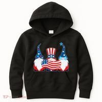 Cool Patriotic USA American Gnomes Kids Hoodie thumb 0