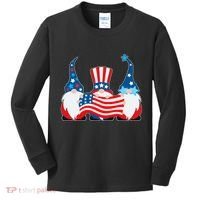Cool Patriotic USA American Gnomes Kids Long Sleeve Shirt thumb 0