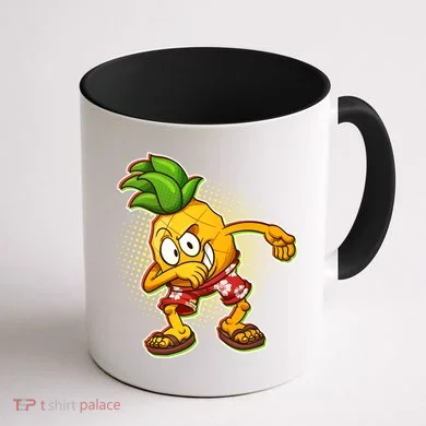 Cool Pineapple Dab Coffee Mug back