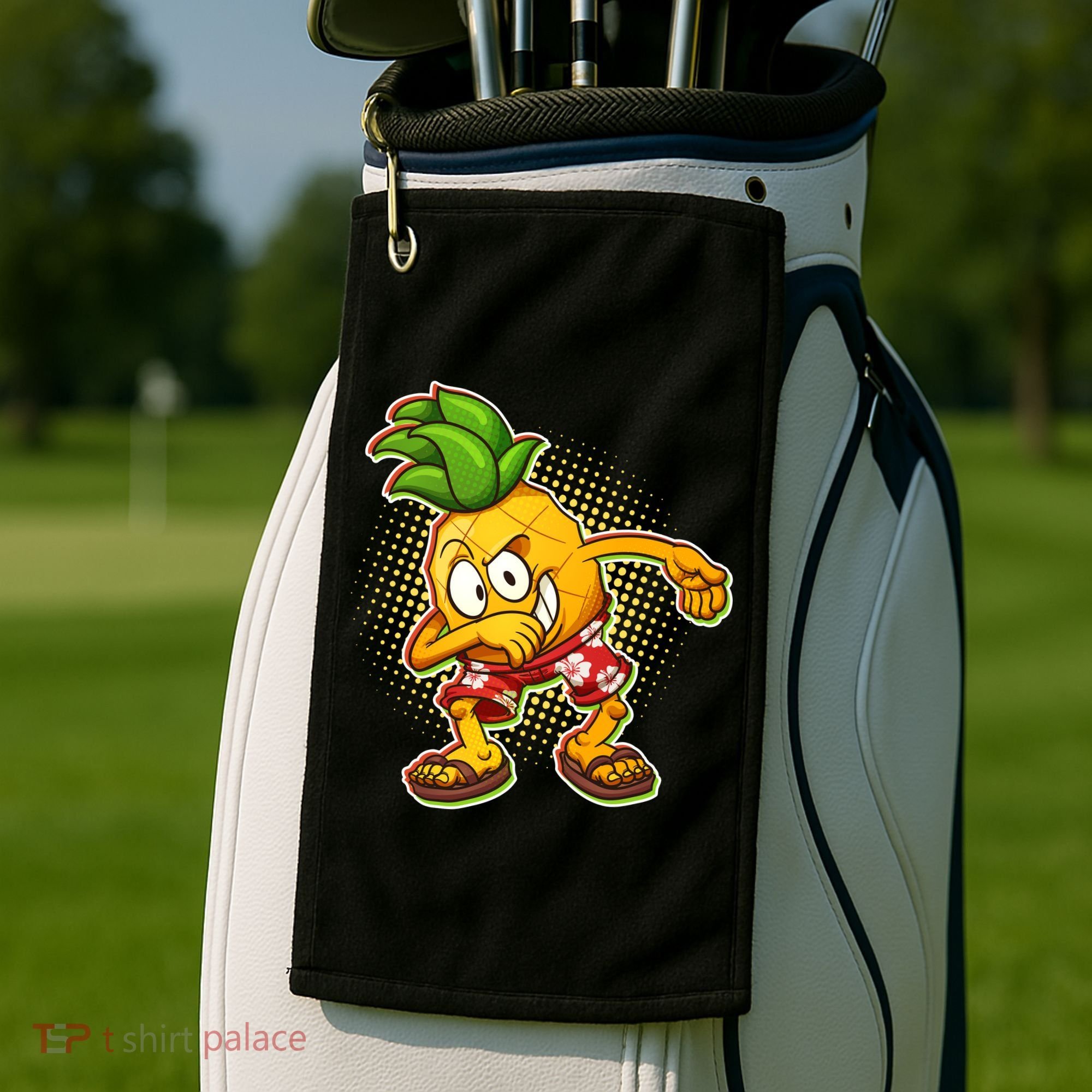 Cool Pineapple Dab Golf Towel