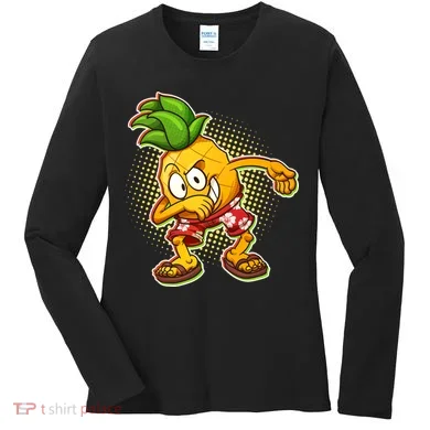 Cool Pineapple Dab Women's Long Sleeve Shirt