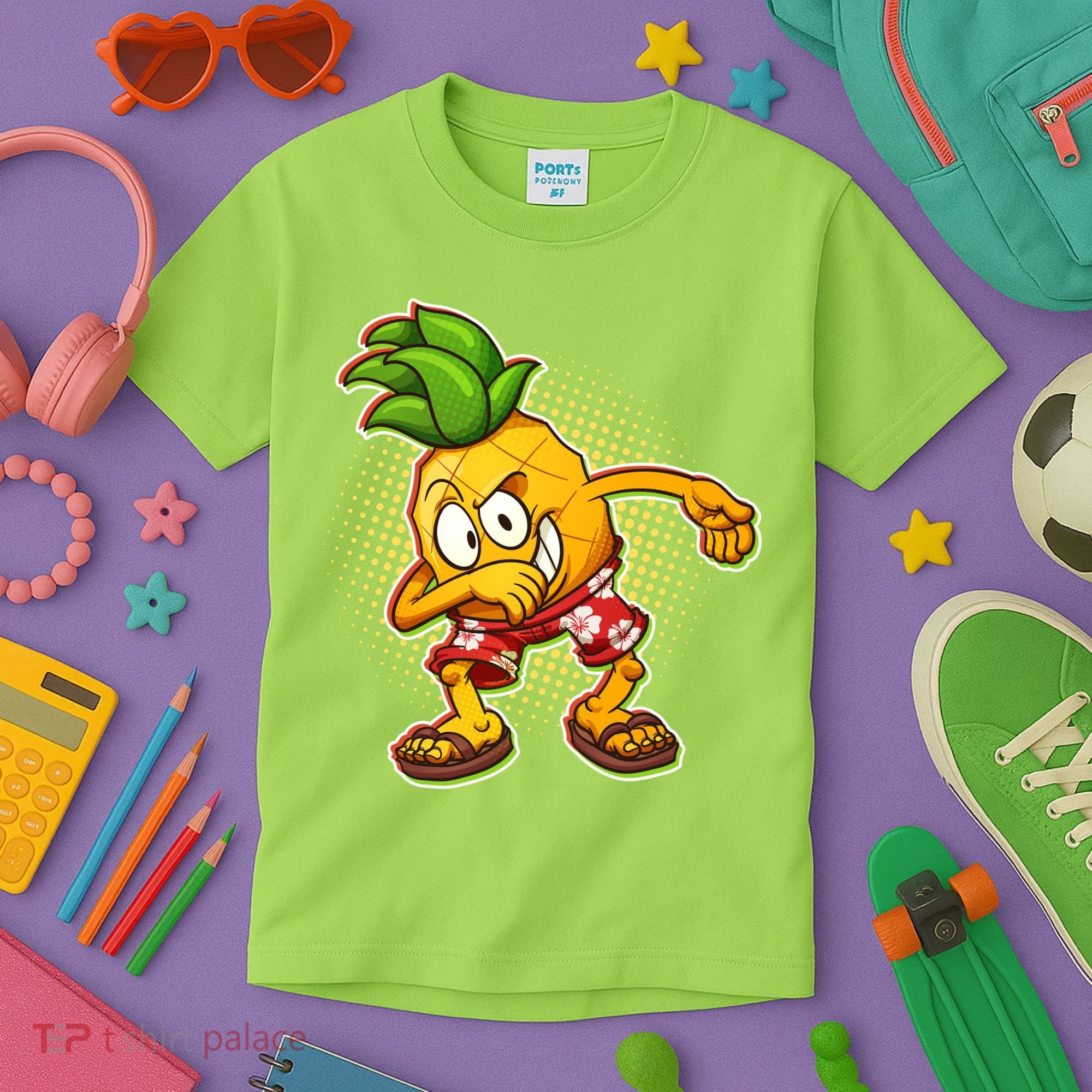 Cool Pineapple Dab Kids T-Shirt