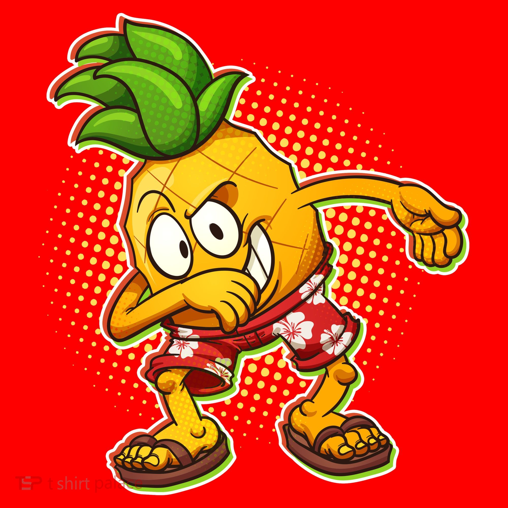 Cool Pineapple Dab Santa Hat