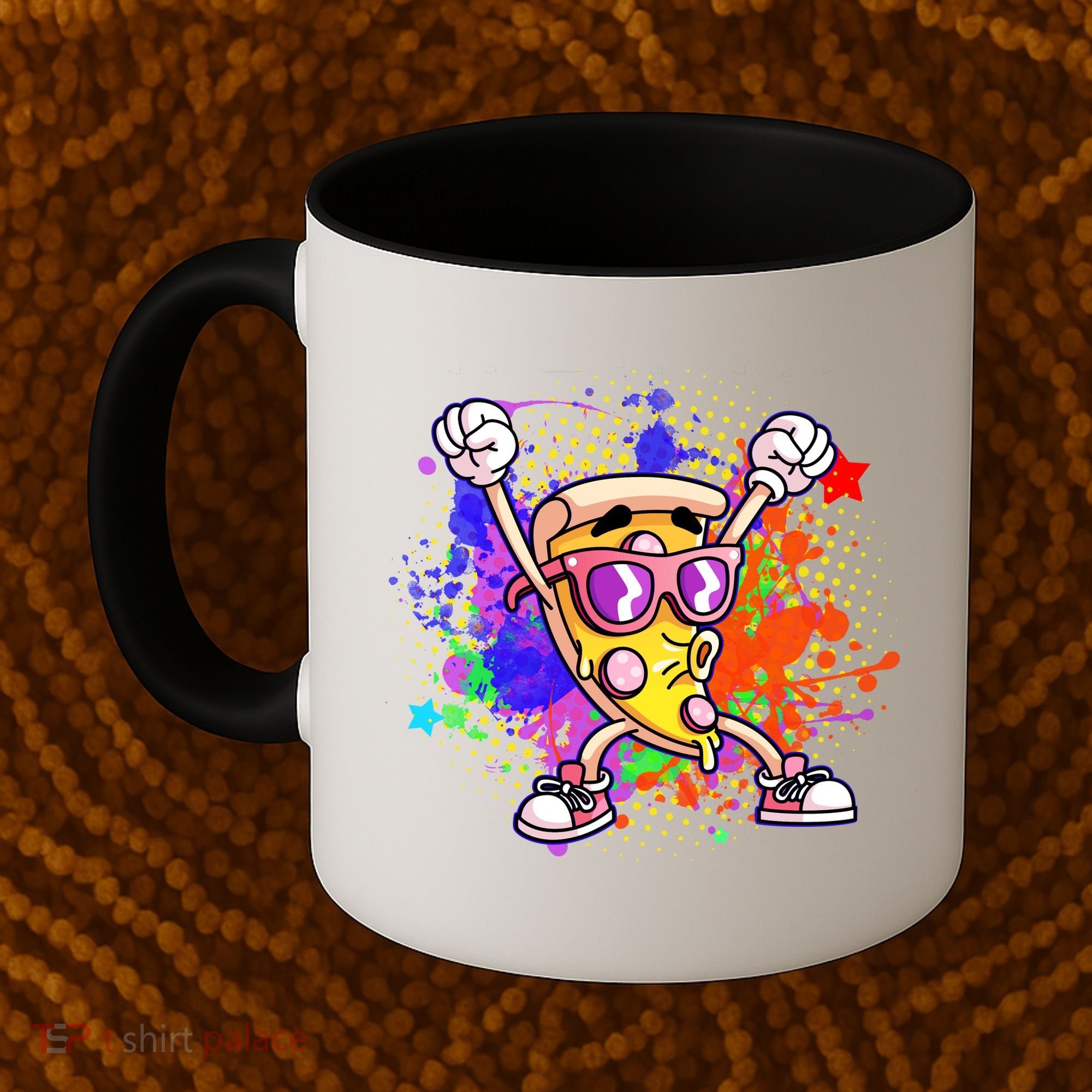 Cool Pizza Splatter Coffee Mug