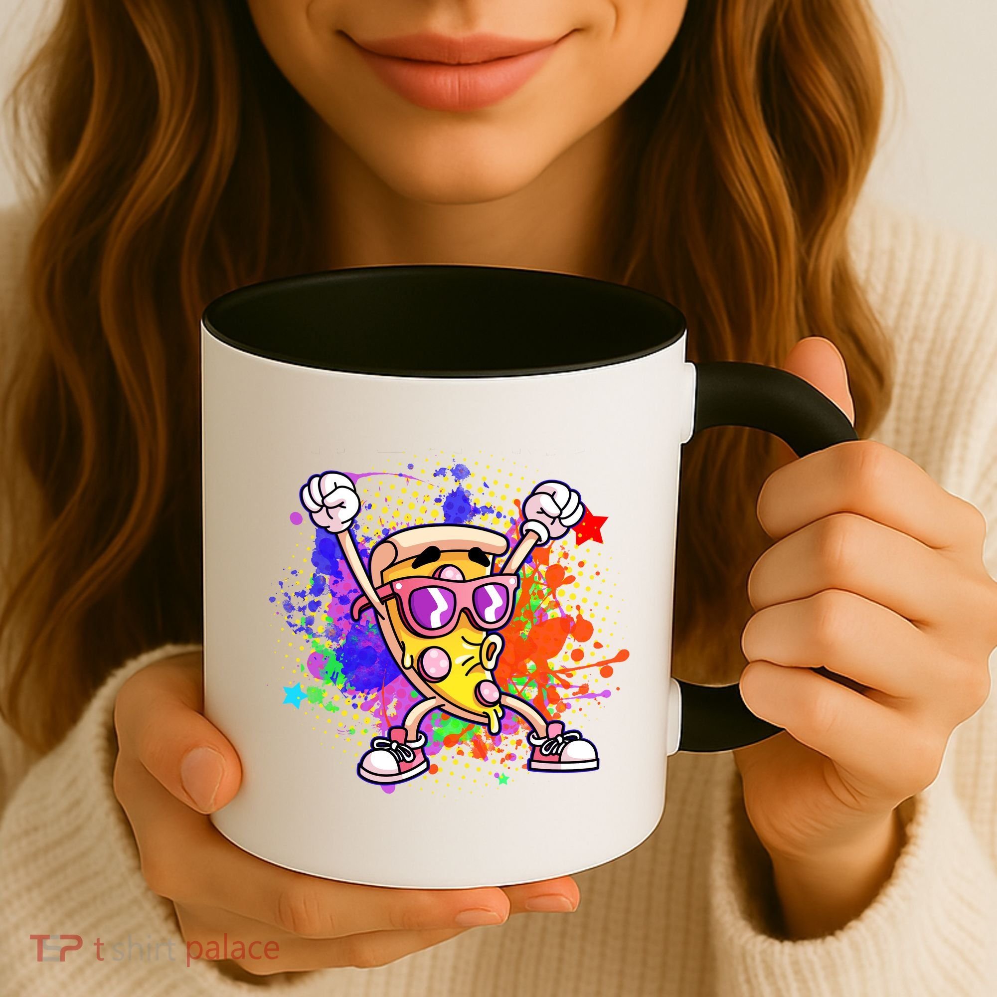 Cool Pizza Splatter Coffee Mug