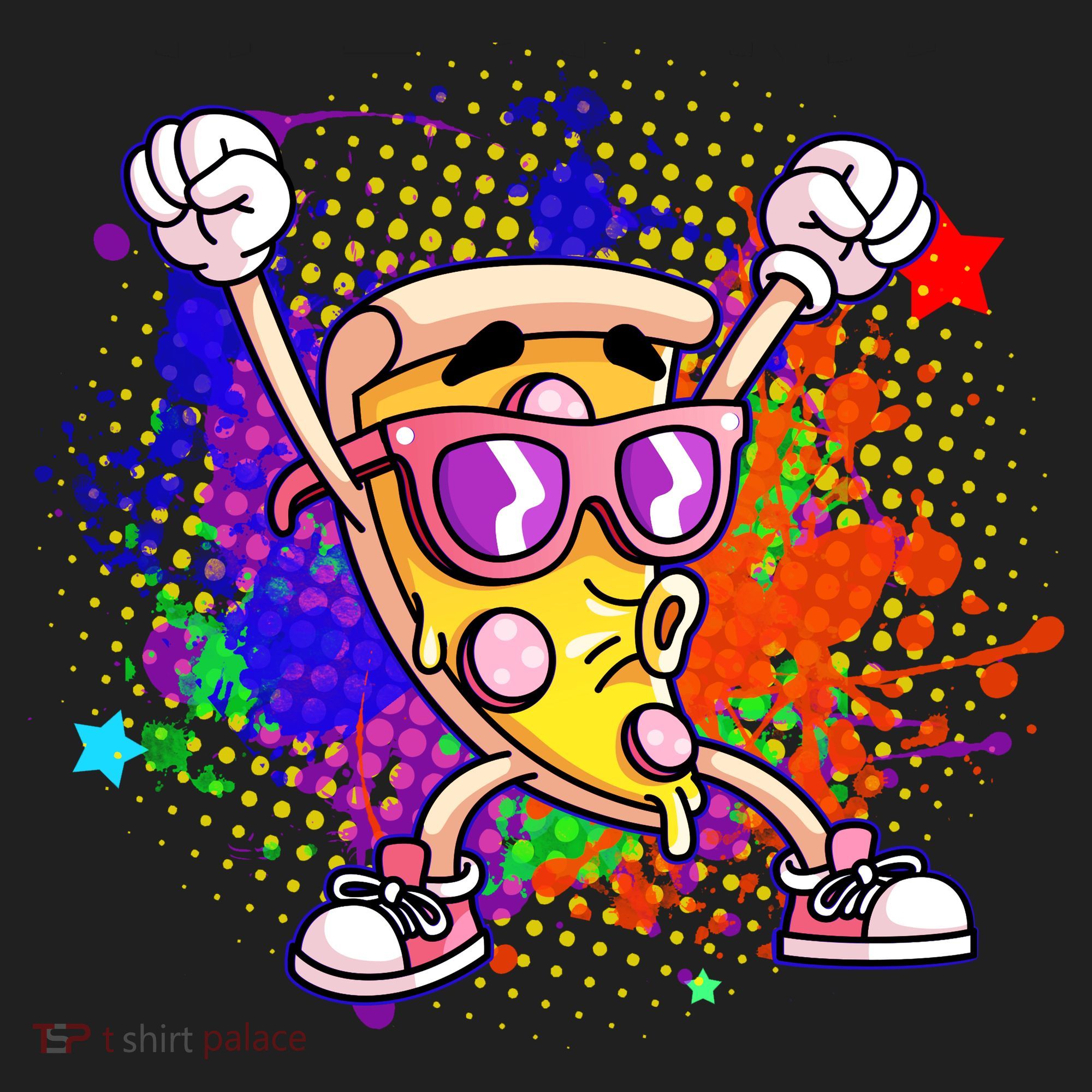Cool Pizza Splatter Beanie