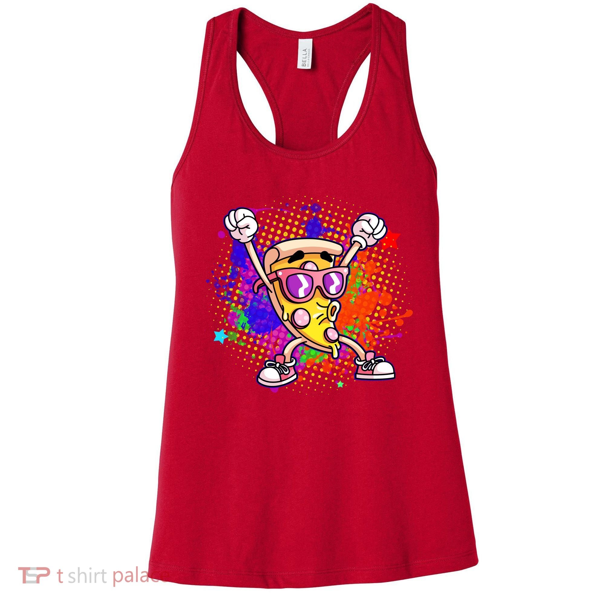 Cool Pizza Splatter Women's Tank Top