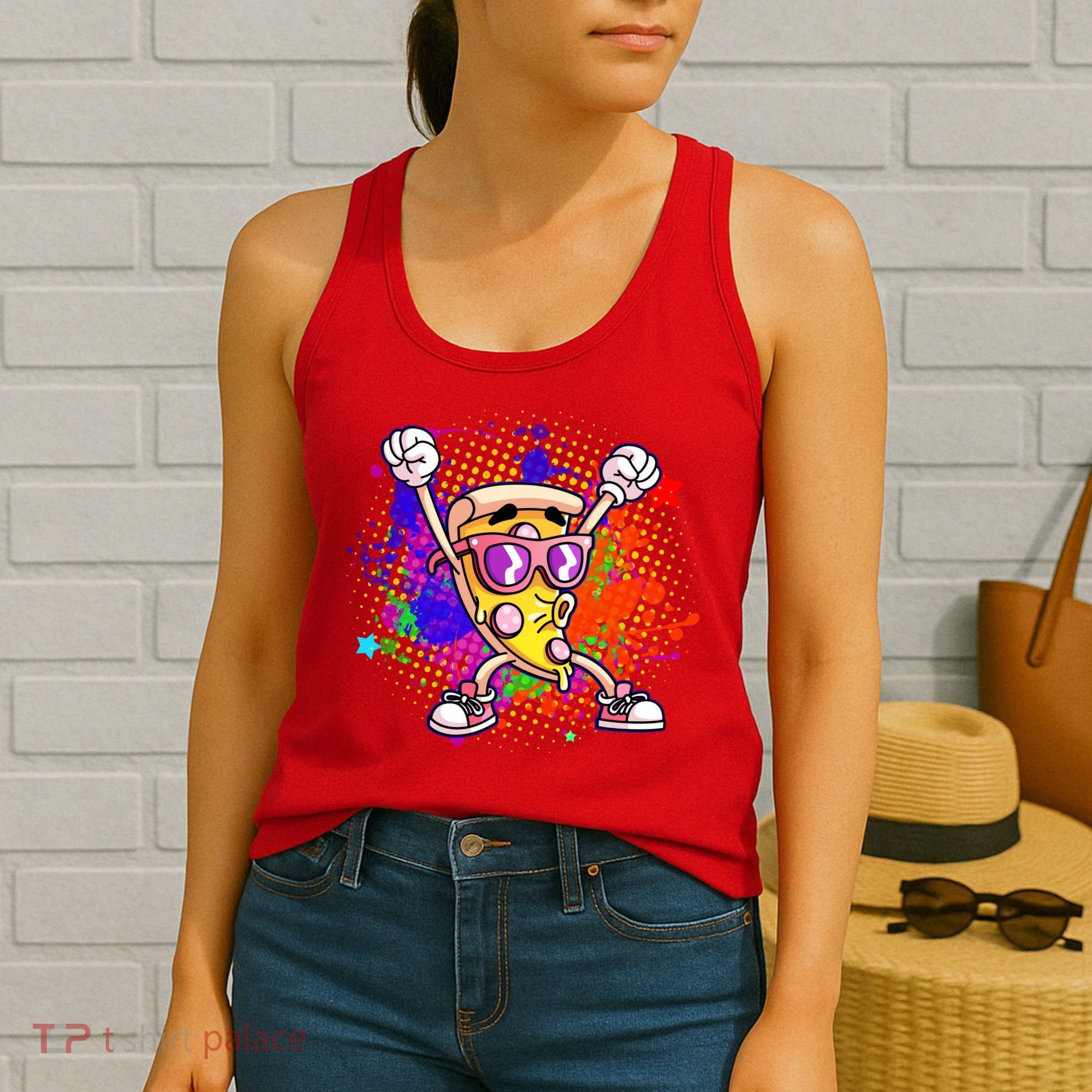 Cool Pizza Splatter Women's Tank Top
