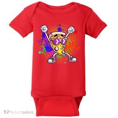 Cool Pizza Splatter Baby Bodysuit