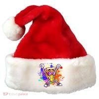 Cool Pizza Splatter Santa Hat thumb 0