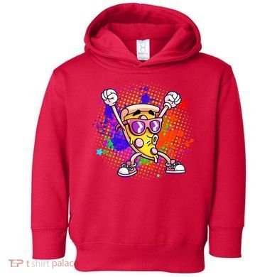 Cool Pizza Splatter Toddler Hoodie