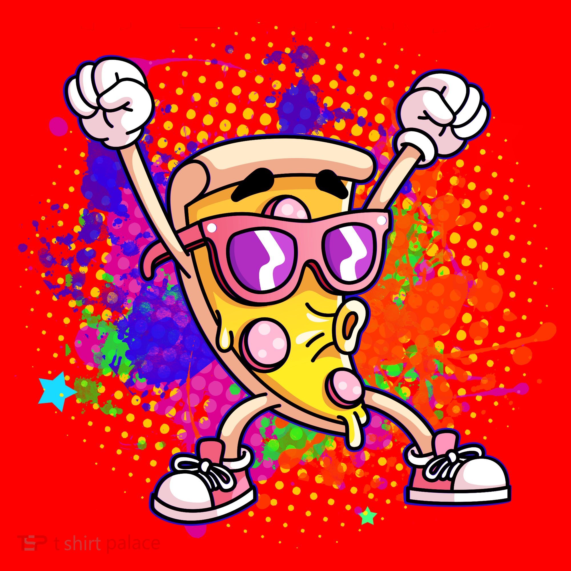 Cool Pizza Splatter Toddler T-Shirt
