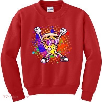 Cool Pizza Splatter Kids Sweatshirt