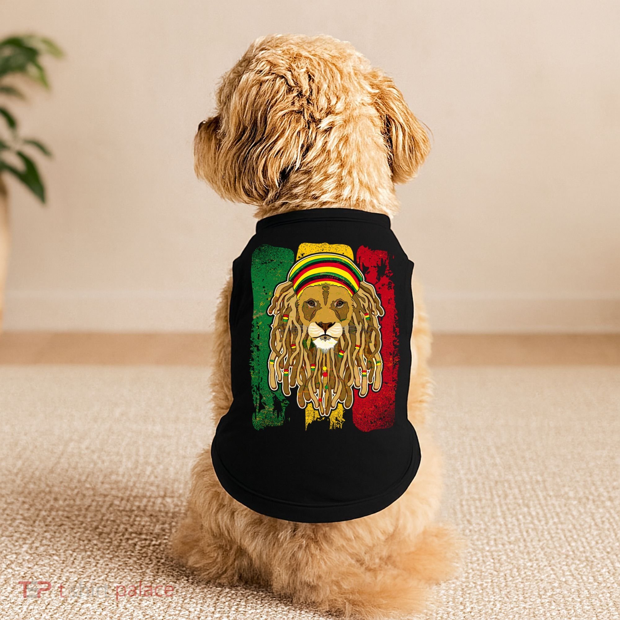 Cool Rasta Lion Doggie Tank