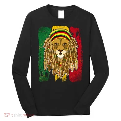 Cool Rasta Lion Long Sleeve Shirt