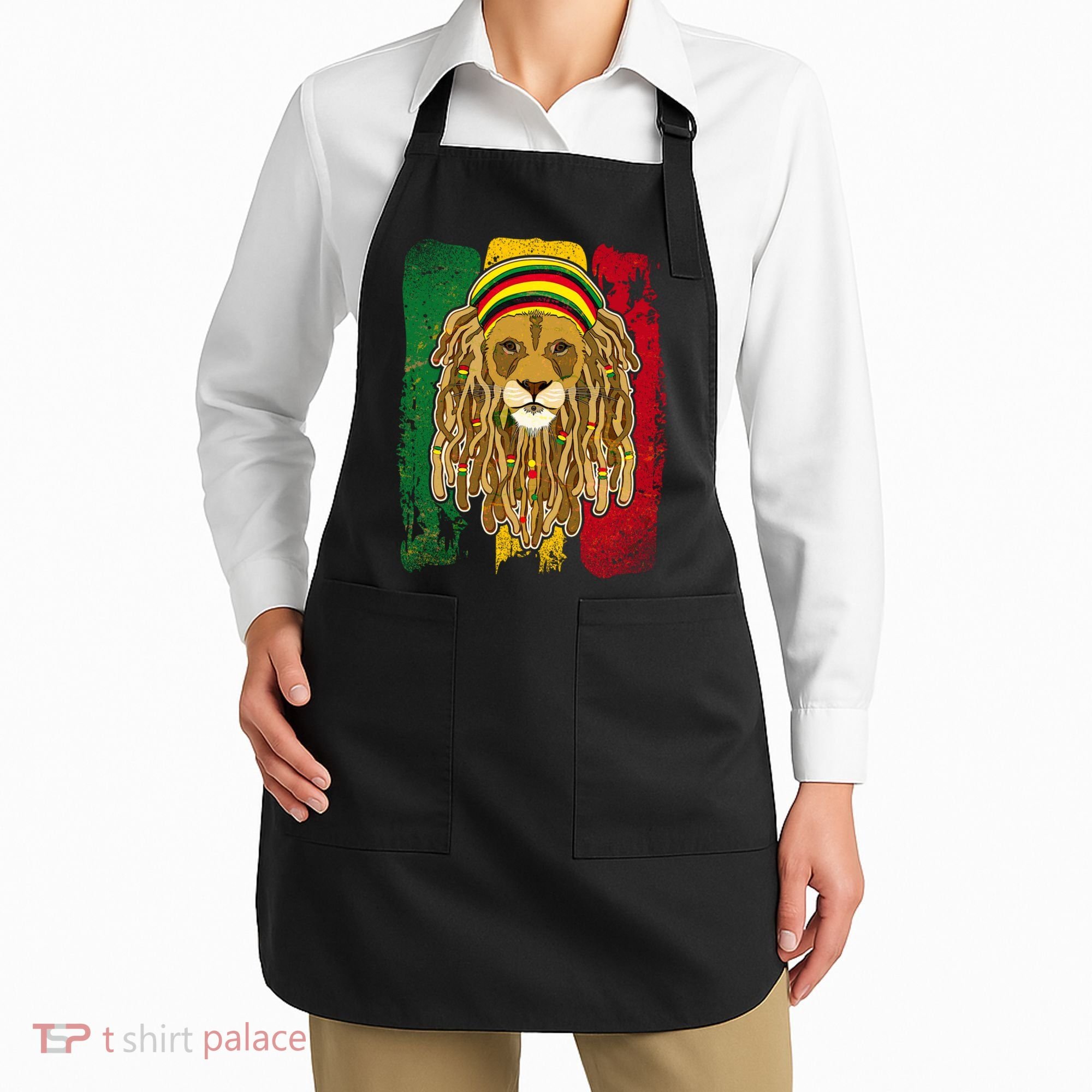 Cool Rasta Lion Apron