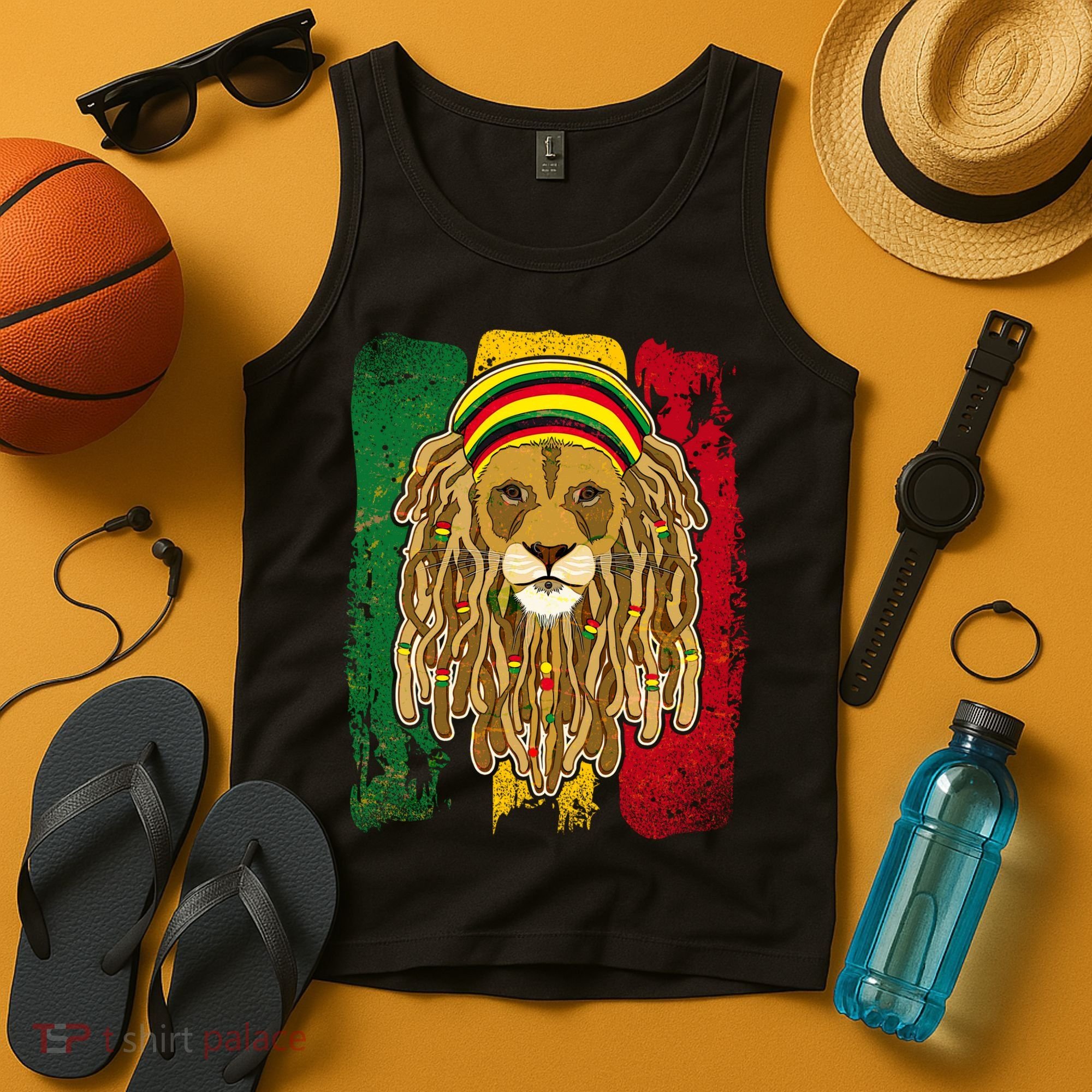 Cool Rasta Lion Tank Top